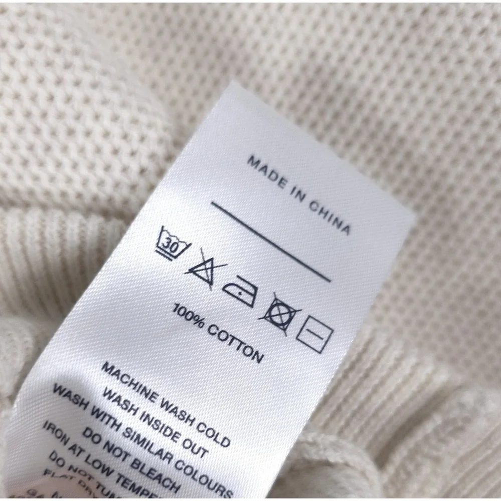 NN07 Hubert‎ Sweater Mens Medium Beige Honeycomb Weave Pullover No Nationality